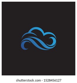 Cloud servers data logo and symbols icons