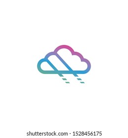 Cloud servers data logo and symbols icons