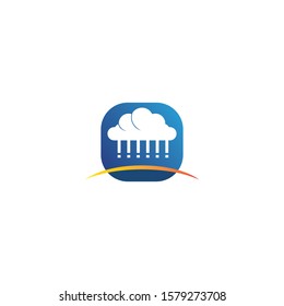 Cloud servers data logo and symbols icons