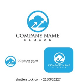 Cloud servers data logo and symbols icons