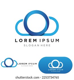 Cloud servers data logo and symbols icons