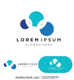 Logo de datos de servidores en la nube e iconos de símbolos