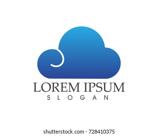 Cloud servers data logo and symbols icons