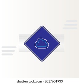 Cloud Servers Icon Vector Design