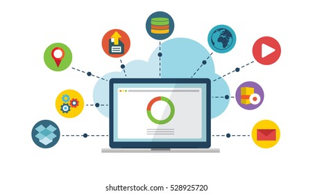 Cloud Service And Application Icons