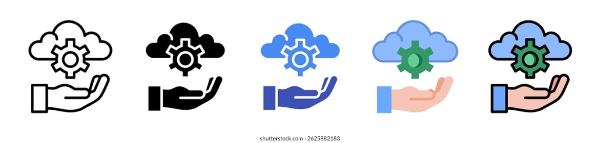 Cloud Service Icon Element For Design