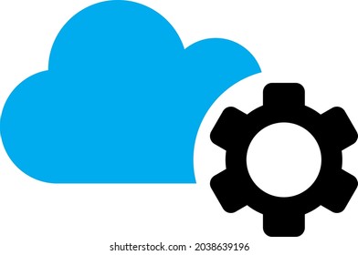 Cloud service icon with flat style. Isolated vector cloud service icon illustrations, simple style.