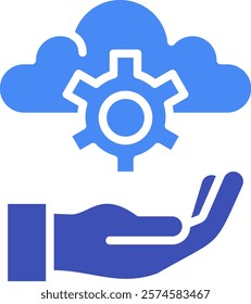 Cloud Service Icon Mixed Vector Illustration