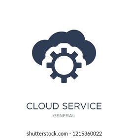 cloud service icon. Trendy flat vector cloud service icon on white background from general collection, vector illustration can be use for web and mobile, eps10