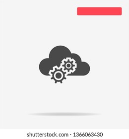 Cloud service icon. Vector concept illustration for design.