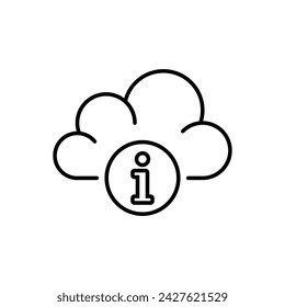 Cloud service icon vector illustration. Cloud info on isolated background. Cloud information sign concept.