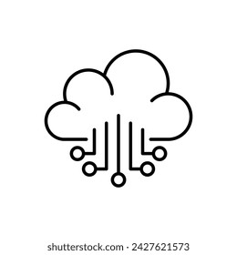 Cloud service icon vector illustration. Cloud computing on isolated background. Cloud storage sign concept.