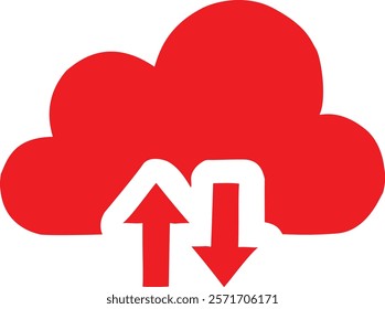 Cloud service icon vector illustration.