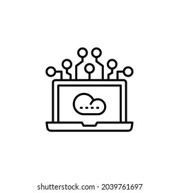 Cloud Service icon in vector. Logotype