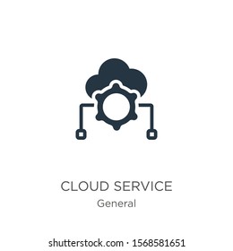 Cloud service icon vector. Trendy flat cloud service icon from general collection isolated on white background. Vector illustration can be used for web and mobile graphic design, logo, eps10