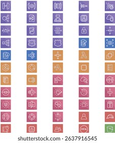 Cloud Service Icons Set Inspired by Popular Infrastructure Platform