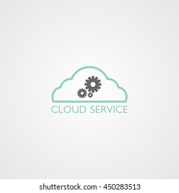 Cloud Service Logo Design Template.