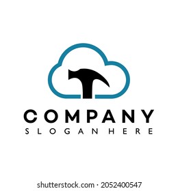 Cloud Service Logo Template Design Vector