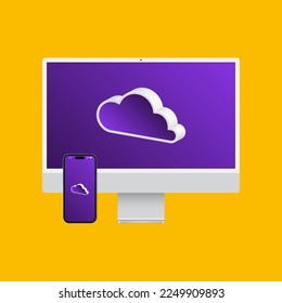 Cloud service and network.
Database and online storage.
Cloud Computing, Cloud storage.