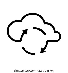 Icono de línea de red y servicio en la nube. Base de datos y almacenamiento en línea.
Cloud Computing, icono de almacenamiento en la nube.