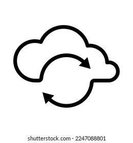 Cloud-Service und Netzwerk-Line-Symbol. Datenbank und Online-Speicherung.
Cloud-Computing, Cloud-Speichersymbol.