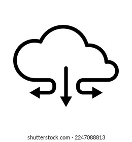 Cloud service and network line icon. Database and online storage.
Cloud Computing, Cloud storage icon.