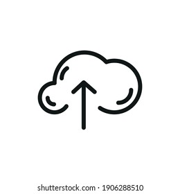 Cloud Service And Network Related Line Icon. Database And Online Storage Vector Illustration