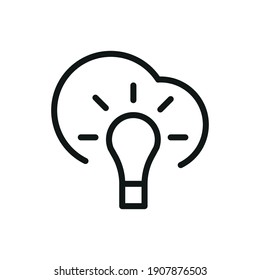 Cloud Service And Network Related Line Icon. Database And Online Storage Vector Illustration