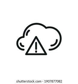 Cloud Service And Network Related Line Icon. Database And Online Storage Vector Illustration