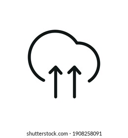 Cloud Service E Icono De Línea Relacionado Con La Red. Ilustración De Vectores De Almacenamiento De Información En Línea Y Base De Datos