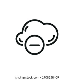 Cloud Service And Network Related Line Icon. Database And Online Storage Vector Illustration