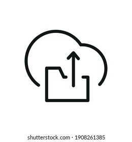 Cloud Service And Network Related Line Icon. Database And Online Storage Vector Illustration