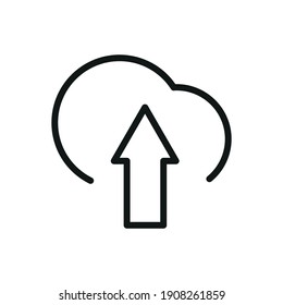 Cloud Service And Network Related Line Icon. Database And Online Storage Vector Illustration