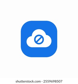 cloud service non available icon sign vector