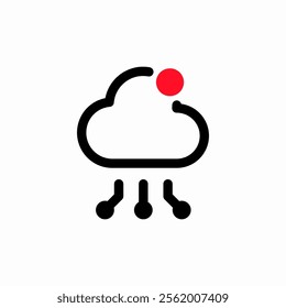 cloud service notificaiton bubble icon sign vector