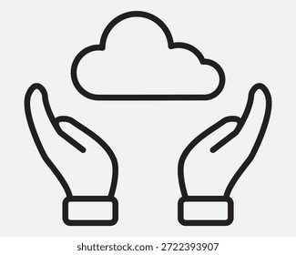 ícone da estrutura de tópicos do serviço de nuvem .provedor de serviços de computação em nuvem logotipo de linha fina isolado no plano de fundo