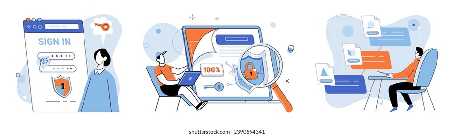 Cloud service vector illustration. Cloud computing leverages technology to deliver scalable and flexible systems Database security is essential for protecting sensitive information in cloud based