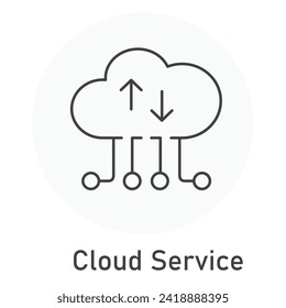 Cloud Service Vector Illustration Icon Design 