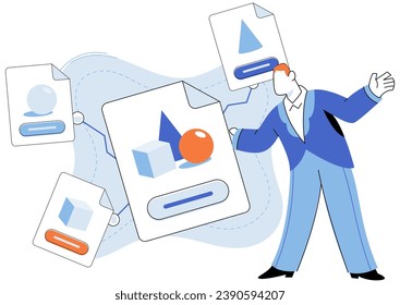Cloud service vector illustration. The cloud service metaphor likens technology resources to utilities can be accessed on demand Cloud computing leverages technology to deliver scalable and flexible