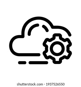 cloud services icon or logo isolated sign symbol vector illustration - high quality black style vector icons
