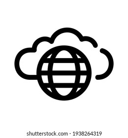 icono de servicios en la nube o logotipo símbolo de signo aislado ilustración vectorial - iconos vectoriales de estilo negro de alta calidad
