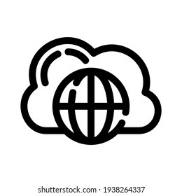 cloud services icon or logo isolated sign symbol vector illustration - high quality black style vector icons
