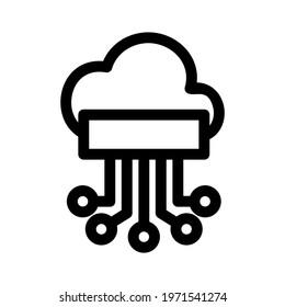 cloud services icon or logo isolated sign symbol vector illustration - high quality black style vector icons
