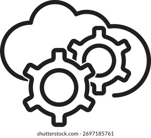 Cloud services icon logo isolated. Vector illustration