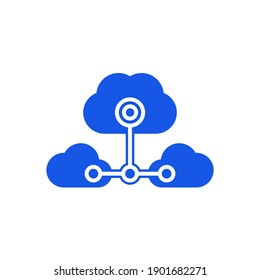 Cloud services icon on white