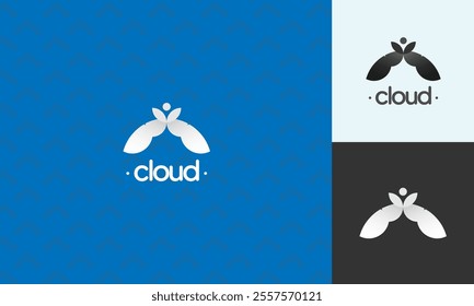 Cloud Services Platform company Logo Branding,Online Course or Online Learning platform and media Suitable For Branding, And brand purposes