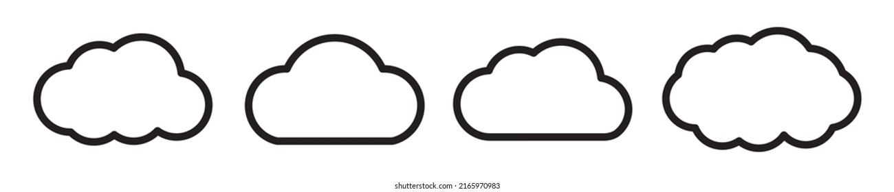 Cloud Set Icon Vector Illustration
