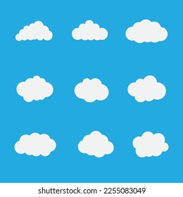 Cloud  set icons, sky set icon SVG Vector illustration svg