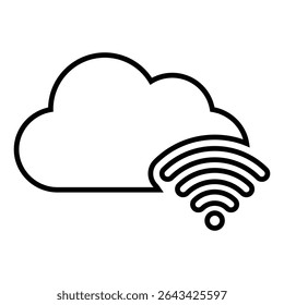 cloud set line icon design. cloud set thin black outline symbol vector illustration. editable stroke icon on transparent background.