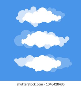 Cloud set and sky vector for simple designs, Advertising design illustration